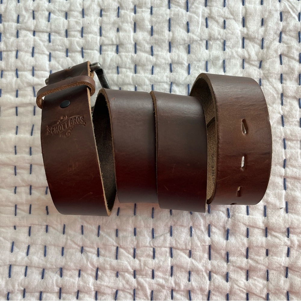 Brown Leather Men's Belt - Classic Dark Brown